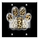 Printed Decora 2 Gang Rocker Style Switch with matching Wall Plate - Leopard Paw