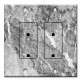 Printed 2 Gang Decora Duplex Receptacle Outlet with matching Wall Plate - Grey and White Marble - Granite Print