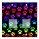 Printed Decora 2 Gang Rocker Style Switch with matching Wall Plate - Paw Prints