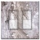 Printed Decora 2 Gang Rocker Style Switch with matching Wall Plate - Fantasy Brown Quartzite / Granite / Marble Print