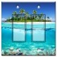 Printed Decora 2 Gang Rocker Style Switch with matching Wall Plate - Tropical Ocean Island Beach