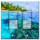 Printed Decora 2 Gang Rocker Style Switch with matching Wall Plate - Tropical Ocean Island Coral Beach