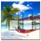 Printed Decora 2 Gang Rocker Style Switch with matching Wall Plate - Tropical Beach Palm Tree Hammock