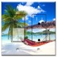 Printed 2 Gang Decora Switch - Outlet Combo with matching Wall Plate - Tropical Beach Palm Tree Hammock