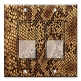 Printed Decora 2 Gang Rocker Style Switch with matching Wall Plate - Snake Skin