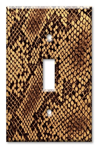 Art Plates - Decorative OVERSIZED Switch Plate - Outlet Cover - Snake Skin