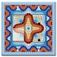 Printed 2 Gang Decora Switch - Outlet Combo with matching Wall Plate - Light Blue Spanish Mosaic Tile Print