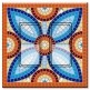 Printed Decora 2 Gang Rocker Style Switch with matching Wall Plate - Orange Spanish Mosaic Tile Print