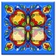 Printed Decora 2 Gang Rocker Style Switch with matching Wall Plate - Blue Mexican Talavera Tile Print
