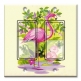Printed Decora 2 Gang Rocker Style Switch with matching Wall Plate - Pink Flamingo