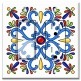Printed 2 Gang Decora Switch - Outlet Combo with matching Wall Plate - White / Blue Mexican Talavera Tile Print