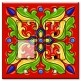 Printed 2 Gang Decora Switch - Outlet Combo with matching Wall Plate - Red / Green Mexican Talavera Tile Print