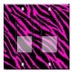 Printed Decora 2 Gang Rocker Style Switch with matching Wall Plate - Pink Zebra