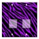 Printed Decora 2 Gang Rocker Style Switch with matching Wall Plate - Purple Zebra