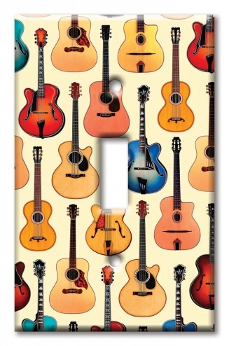 Art Plates - Decorative OVERSIZED Wall Plates & Outlet Covers - Acoustic Guitars - Image by Dan Morris