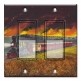 Printed Decora 2 Gang Rocker Style Switch with matching Wall Plate - Train Prairie Fire