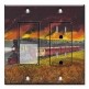 Printed 2 Gang Decora Switch - Outlet Combo with matching Wall Plate - Train Prairie Fire