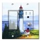 Printed 2 Gang Decora Switch - Outlet Combo with matching Wall Plate - Lighthouse
