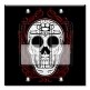 Printed Decora 2 Gang Rocker Style Switch with matching Wall Plate - Fancy Skull
