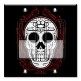 Printed Decora 2 Gang Rocker Style Switch with matching Wall Plate - Fancy Skull