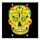 Printed 2 Gang Decora Duplex Receptacle Outlet with matching Wall Plate - Yellow Sugar Skull