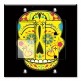 Printed 2 Gang Decora Switch - Outlet Combo with matching Wall Plate - Yellow Sugar Skull