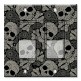 Printed Decora 2 Gang Rocker Style Switch with matching Wall Plate - Paisley Skulls