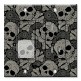 Printed 2 Gang Decora Switch - Outlet Combo with matching Wall Plate - Paisley Skulls
