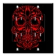 Printed 2 Gang Decora Duplex Receptacle Outlet with matching Wall Plate - Red Sugar Skull
