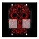 Printed Decora 2 Gang Rocker Style Switch with matching Wall Plate - Red Sugar Skull