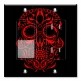Printed 2 Gang Decora Switch - Outlet Combo with matching Wall Plate - Red Sugar Skull