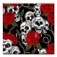 Printed 2 Gang Decora Duplex Receptacle Outlet with matching Wall Plate - Skull and Roses