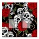 Printed Decora 2 Gang Rocker Style Switch with matching Wall Plate - Skull and Roses