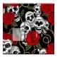 Printed 2 Gang Decora Switch - Outlet Combo with matching Wall Plate - Skull and Roses