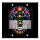 Printed Decora 2 Gang Rocker Style Switch with matching Wall Plate - Multi Color Sugar Skull