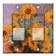 Printed Decora 2 Gang Rocker Style Switch with matching Wall Plate - Monet: Sunflowers