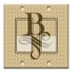 Printed Decora 2 Gang Rocker Style Switch with matching Wall Plate - Letter "B" Monogram