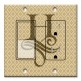 Printed 2 Gang Decora Switch - Outlet Combo with matching Wall Plate - Letter "H" Monogram