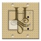 Printed 2 Gang Decora Switch - Outlet Combo with matching Wall Plate - Letter "H" Monogram
