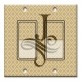 Printed Decora 2 Gang Rocker Style Switch with matching Wall Plate - Letter "J" Monogram