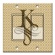 Printed Decora 2 Gang Rocker Style Switch with matching Wall Plate - Letter "K" Monogram