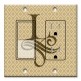 Printed 2 Gang Decora Switch - Outlet Combo with matching Wall Plate - Letter "L" Monogram