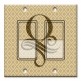 Printed Decora 2 Gang Rocker Style Switch with matching Wall Plate - Letter "O" Monogram