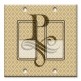Printed Decora 2 Gang Rocker Style Switch with matching Wall Plate - Letter "P" Monogram