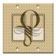 Printed Decora 2 Gang Rocker Style Switch with matching Wall Plate - Letter "Q" Monogram