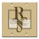 Printed Decora 2 Gang Rocker Style Switch with matching Wall Plate - Letter "R" Monogram