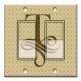 Printed Decora 2 Gang Rocker Style Switch with matching Wall Plate - Letter "T" Monogram
