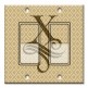 Printed Decora 2 Gang Rocker Style Switch with matching Wall Plate - Letter "X" Monogram