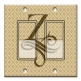 Printed Decora 2 Gang Rocker Style Switch with matching Wall Plate - Letter "Z" Monogram